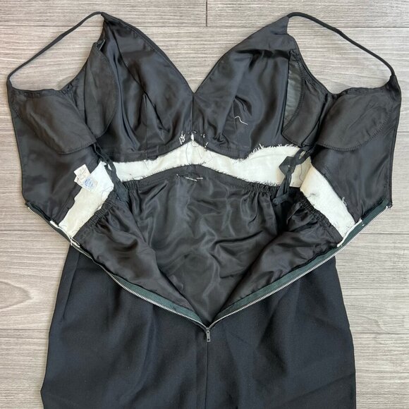 Vintage 60s Mod Beaded Buckle Waist Mini Dress Cocktail Dress Union Made Size S - Picture 5 of 7